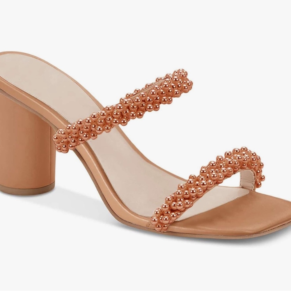 Guayonng Women’s Chunky Heeled Sandal (Size 6.5)